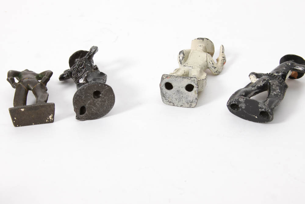 Cast Iron Metal Cowboy and Indian figurines