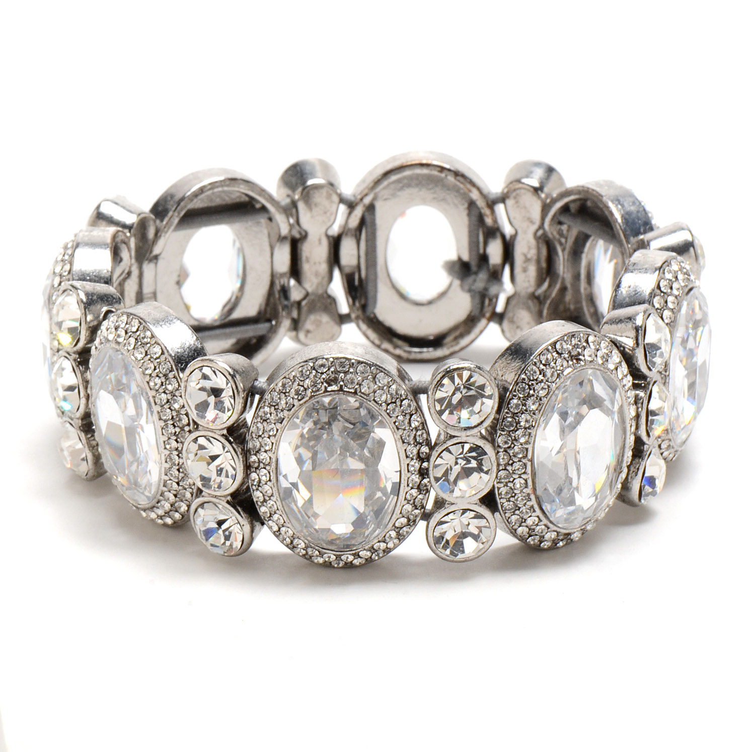 Embellished Silver Tone Bracelet and Matching Ring from "Dancing for the Stars"