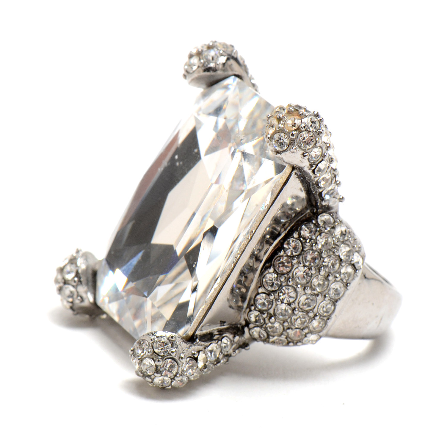 Embellished Silver Tone Bracelet and Matching Ring from "Dancing for the Stars"