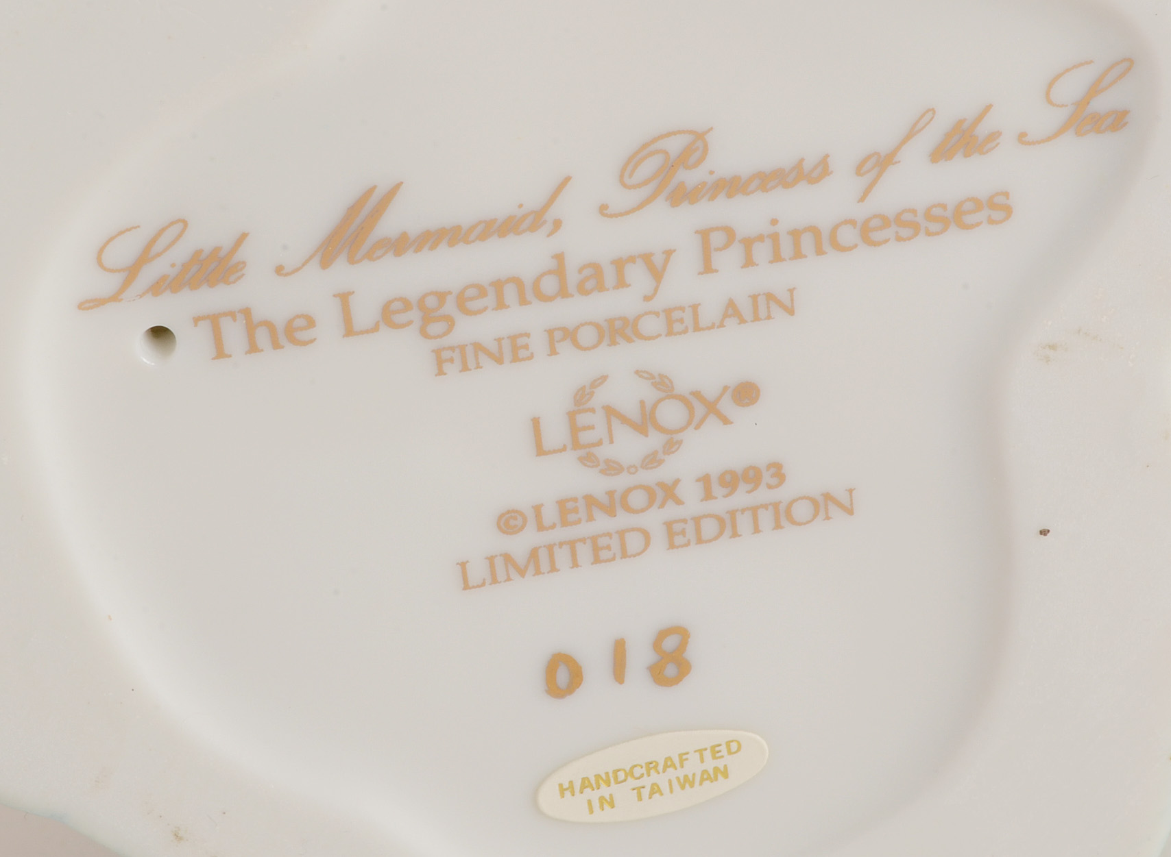 Lenox Porcelain Figurine, The Little Mermaid, Princess of the Sea