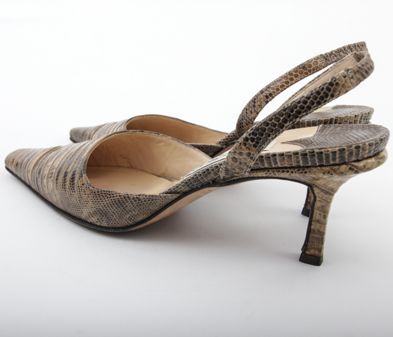 Jimmy Choo Leather Slingback High Heel Shoes
