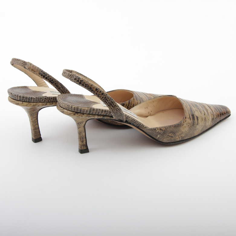Jimmy Choo Leather Slingback High Heel Shoes