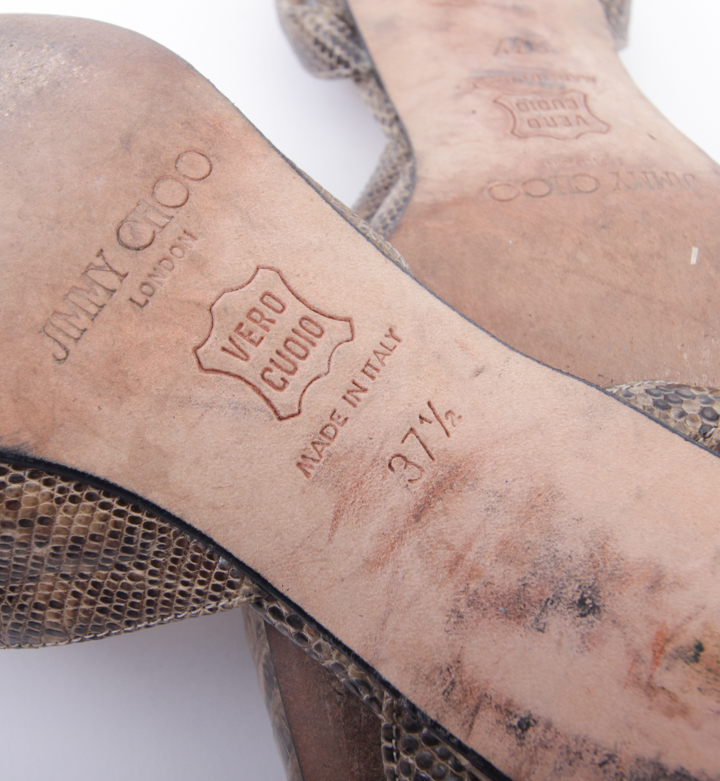 Jimmy Choo Leather Slingback High Heel Shoes