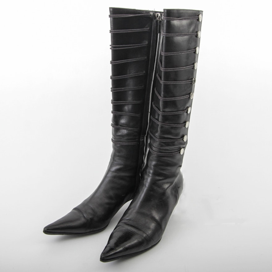 Oscar de la Renta Leather Boots