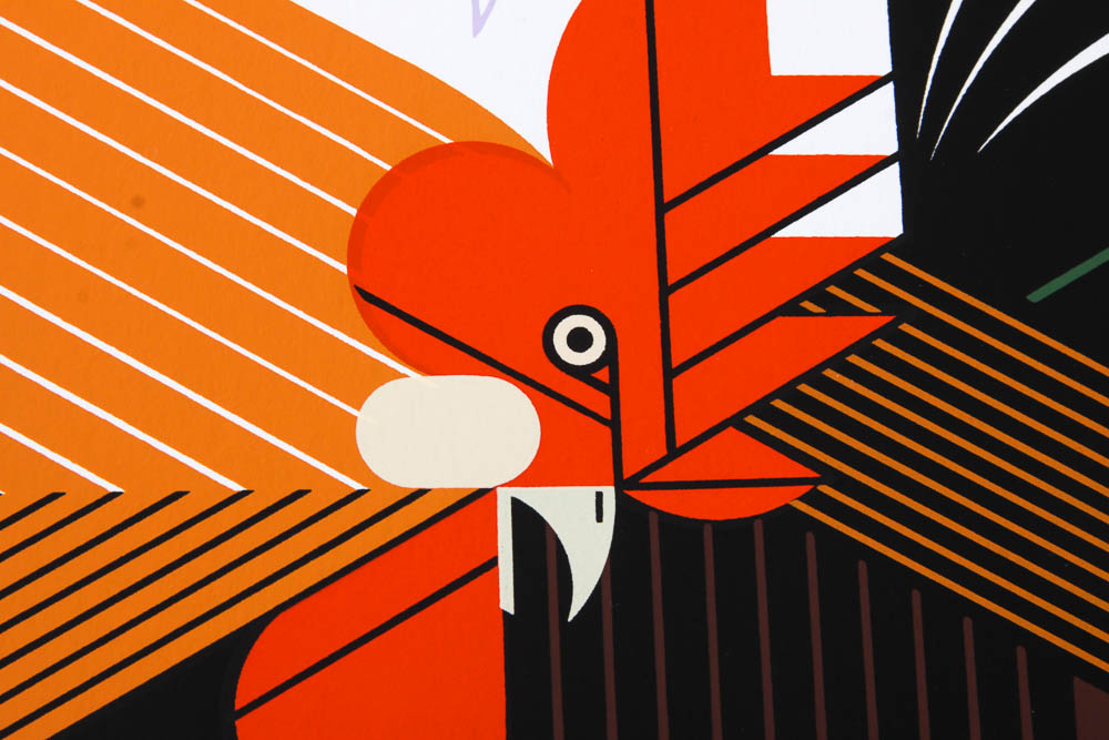 Charley Harper Limited Edition Serigraph "Crawling Tall"