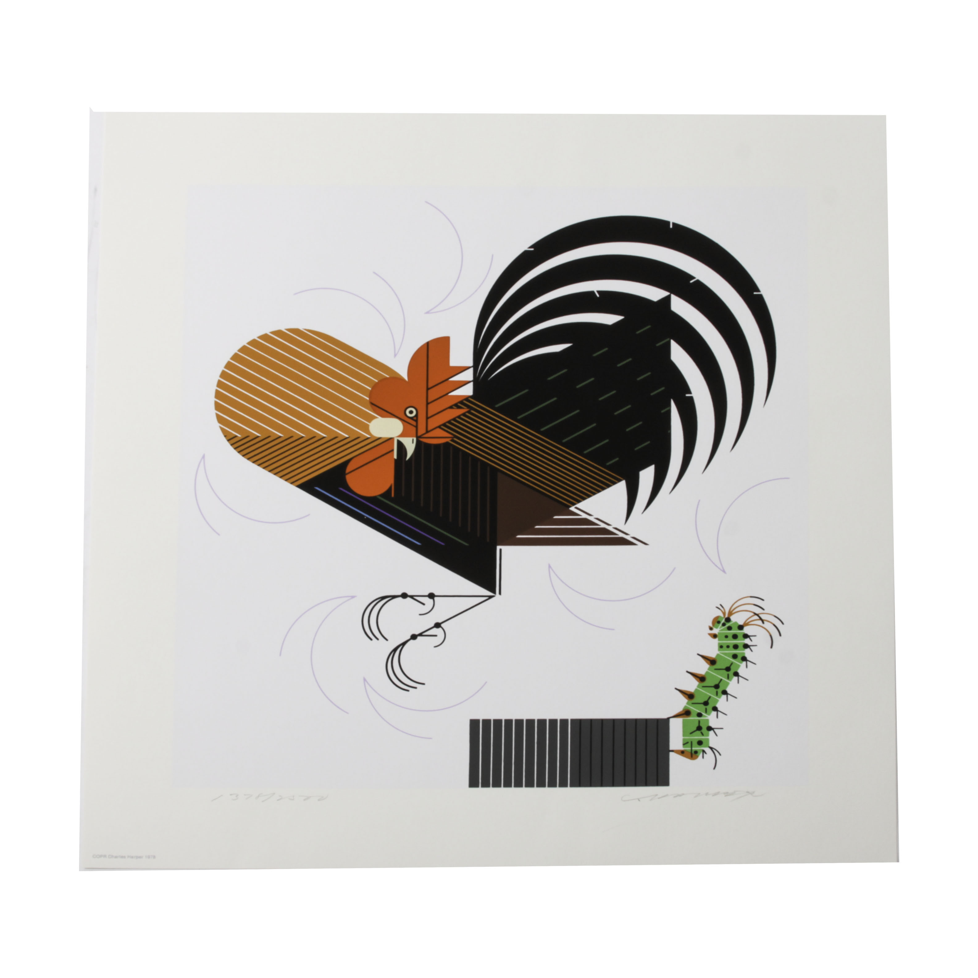 Charley Harper Limited Edition Serigraph "Crawling Tall"