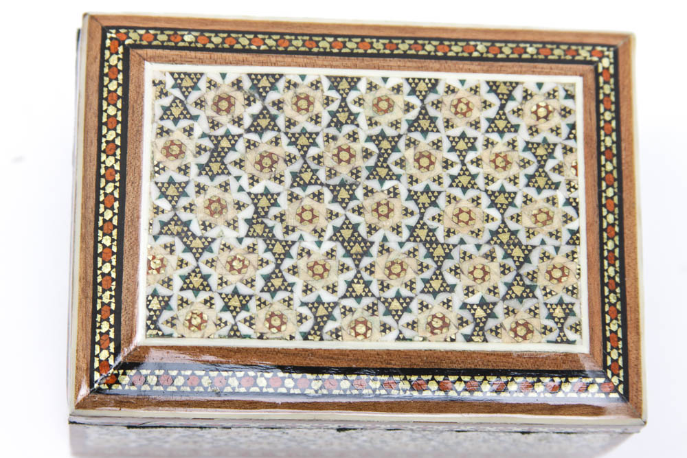 Original Iranian Art with Inlaid Frame and Box