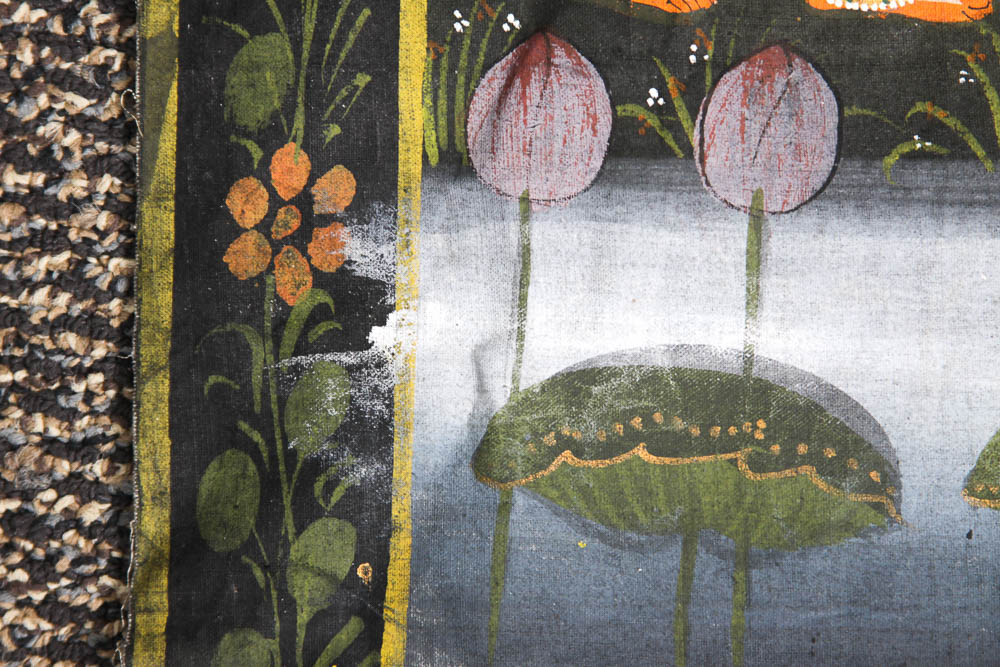 Indian Painting of Krishna on Frabric