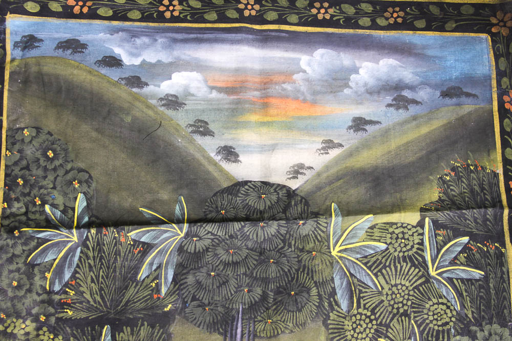 Indian Painting of Krishna on Frabric