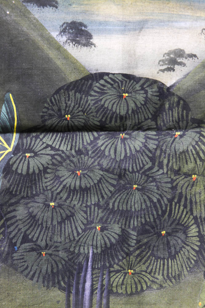 Indian Painting of Krishna on Frabric