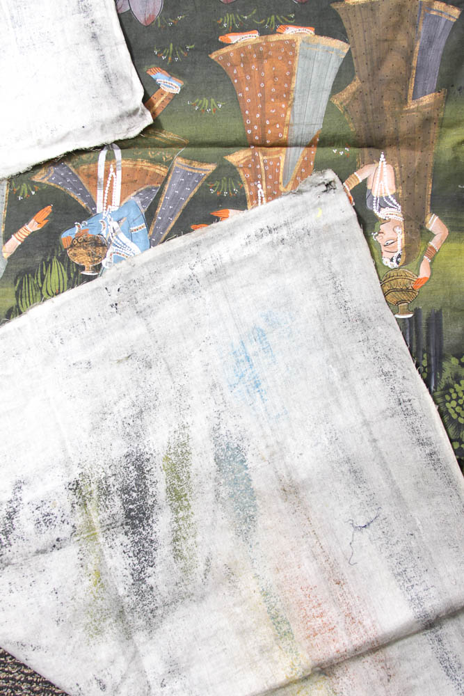 Indian Painting of Krishna on Frabric