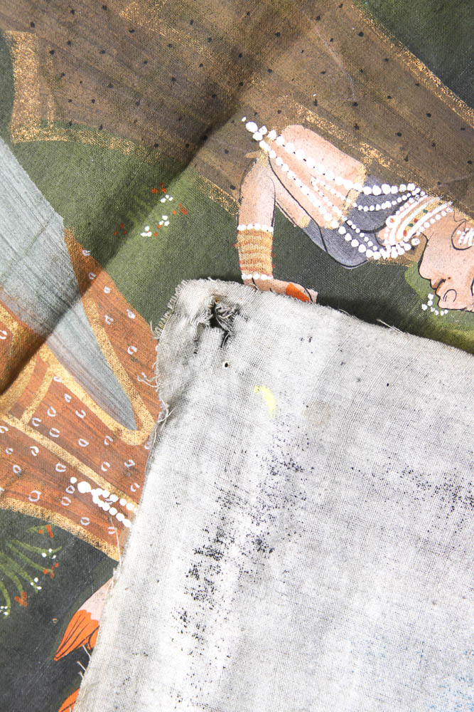 Indian Painting of Krishna on Frabric