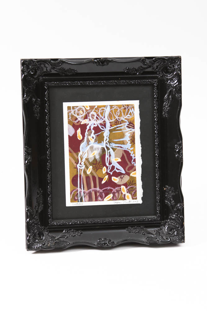 Signed Stephen Plant Acrylic on Paper "Daffodil"