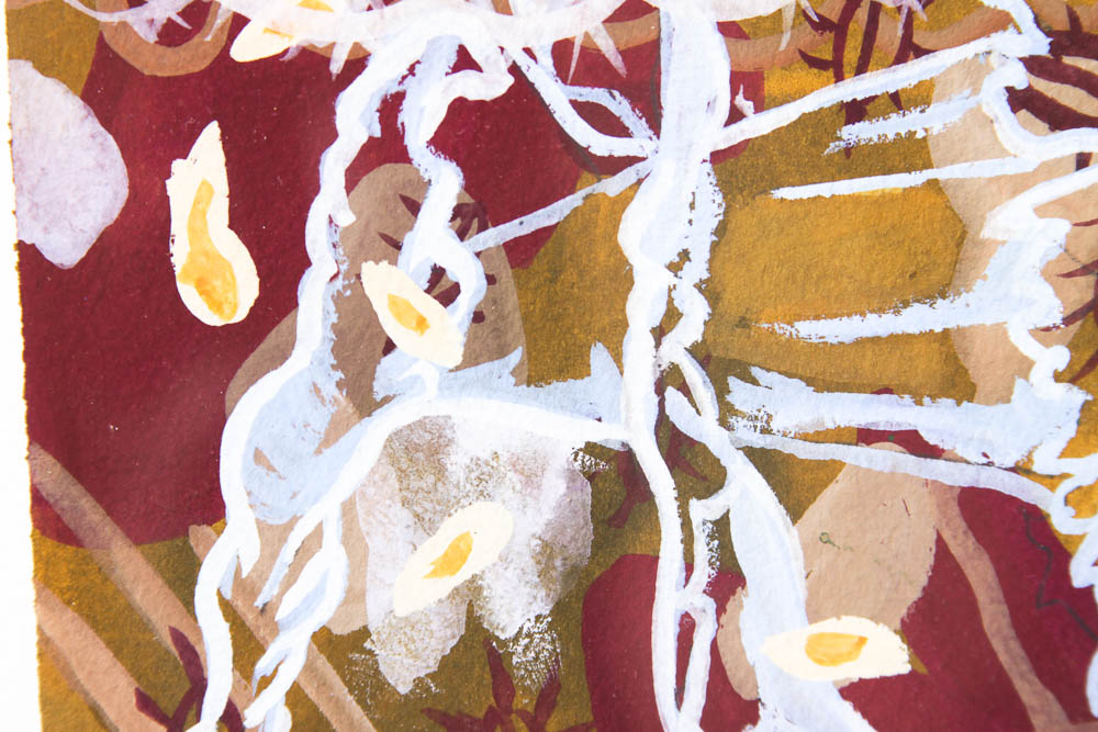 Signed Stephen Plant Acrylic on Paper "Daffodil"