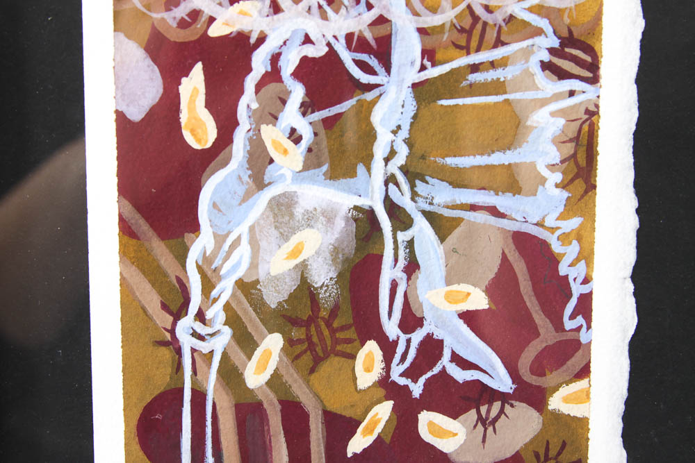 Signed Stephen Plant Acrylic on Paper "Daffodil"