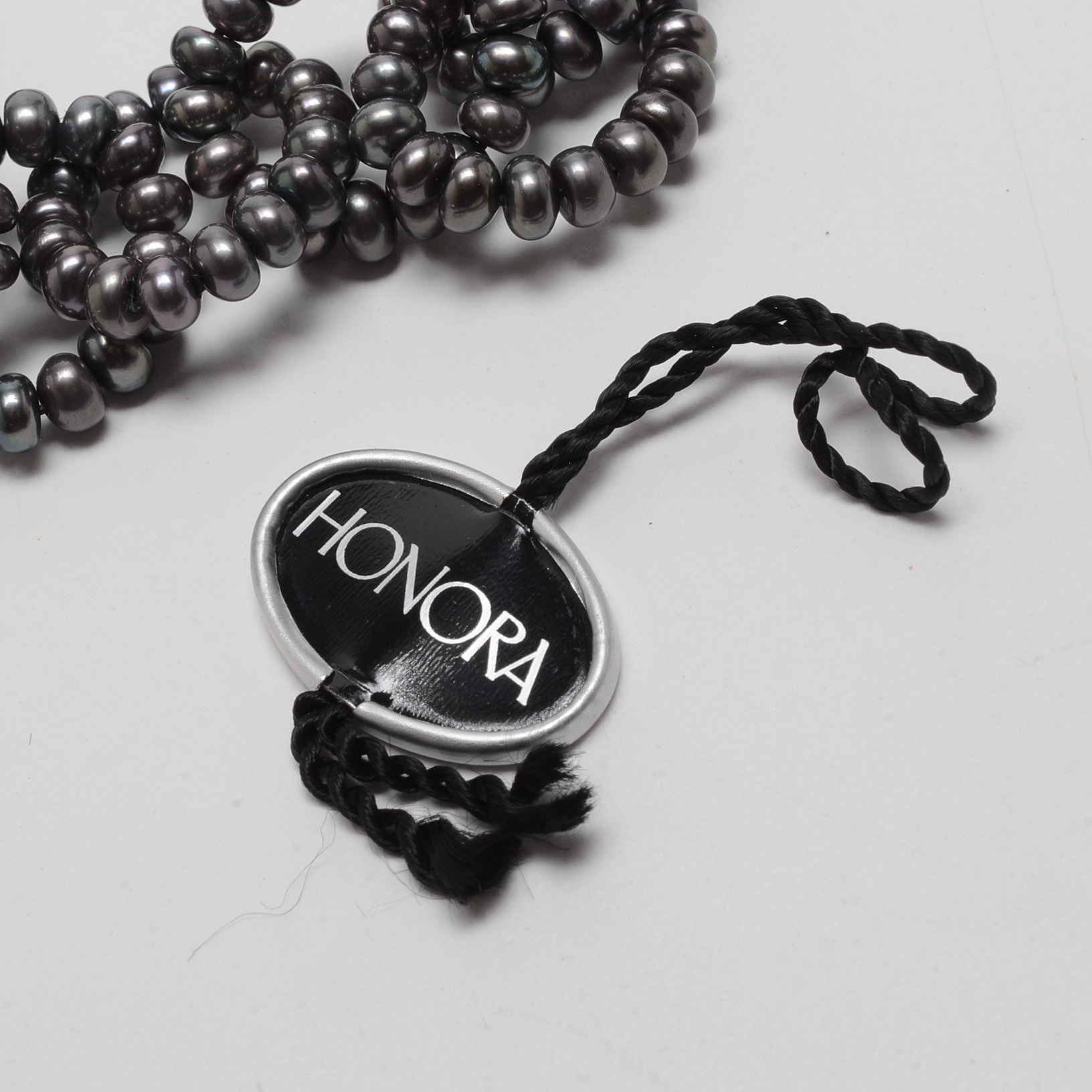 Honora Freshwater Cultured Black Pearl Linked Bracelet with Sterling Silver Clasp