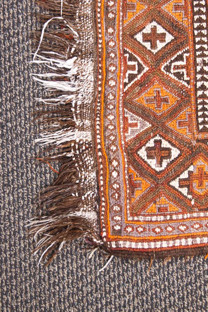 Vintage Afghan Soumak Rug