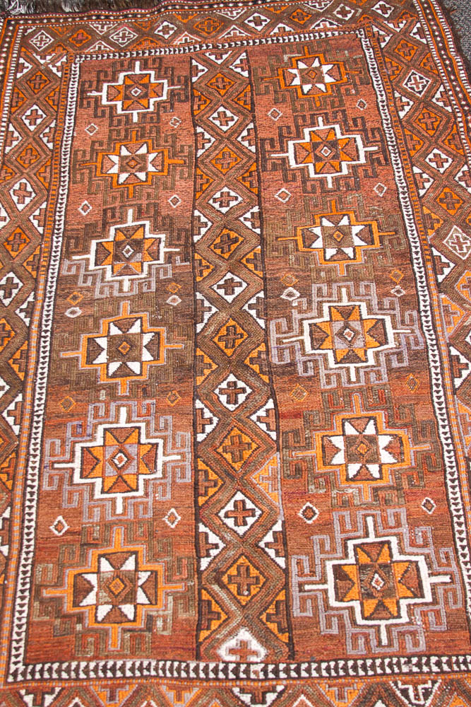 Vintage Afghan Soumak Rug