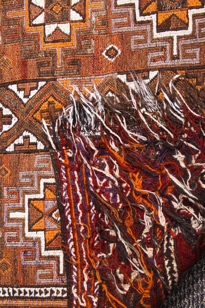 Vintage Afghan Soumak Rug