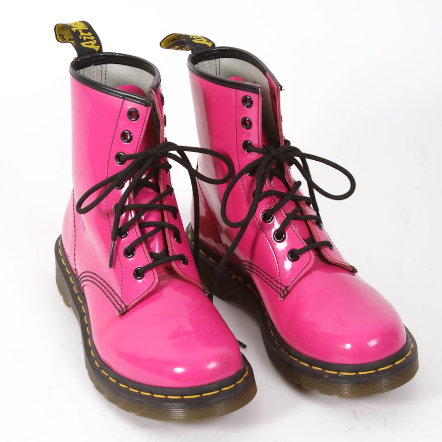 Hot Pink Patent Leather Dr. Martens' Women's Boots