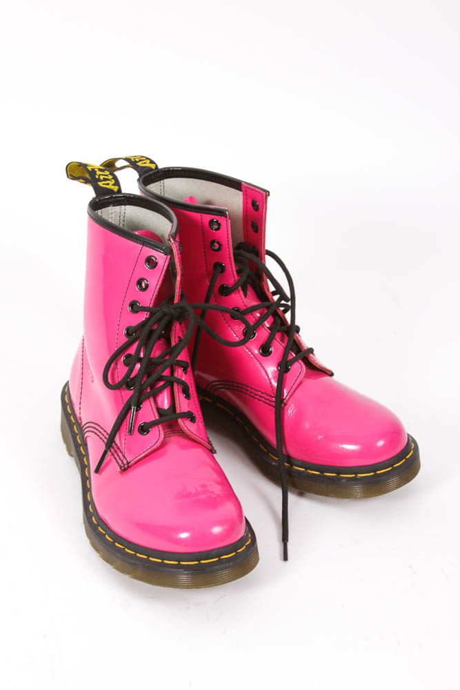 Hot Pink Patent Leather Dr. Martens' Women's Boots