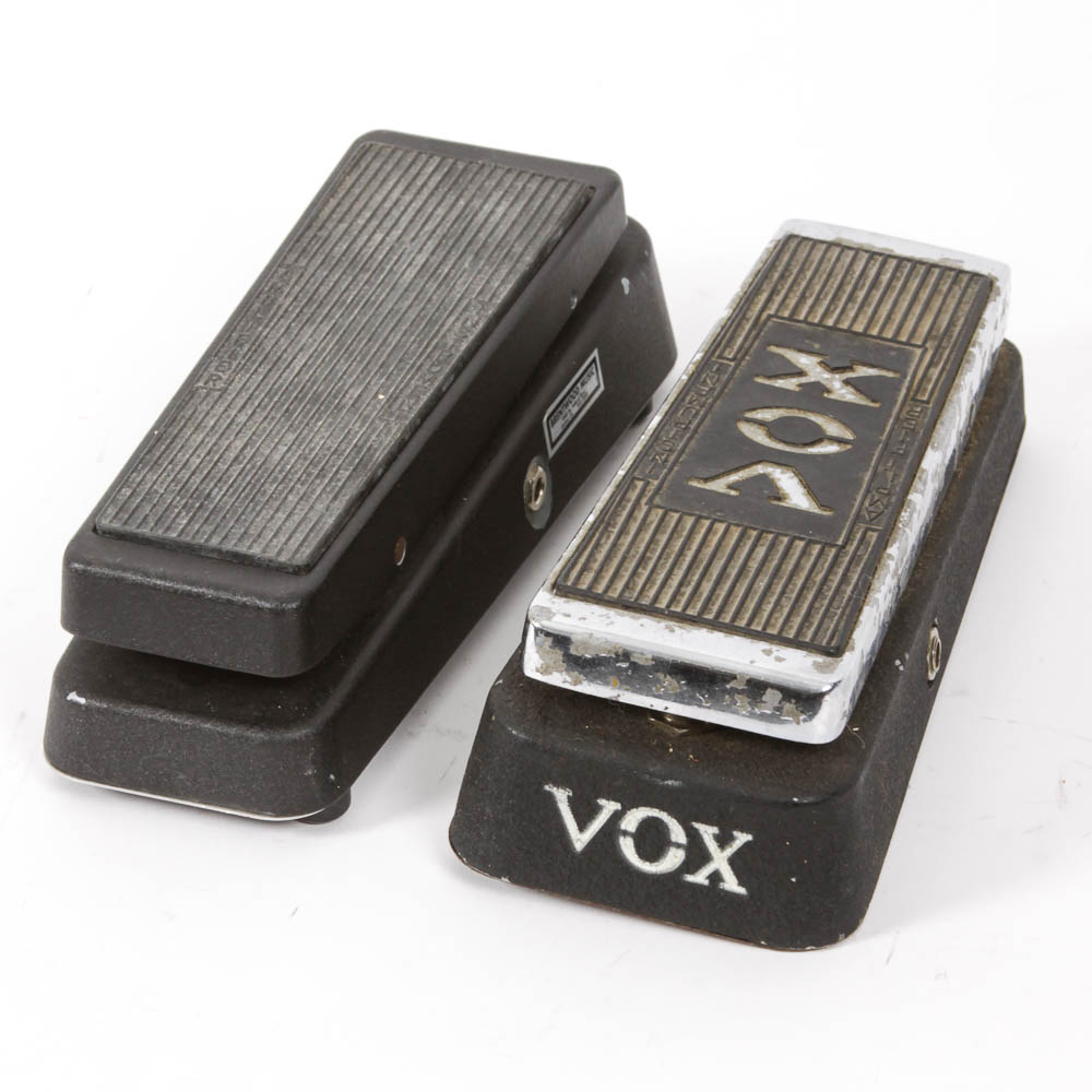 Vox and Dunlop Wah Guitar Effects Pedals