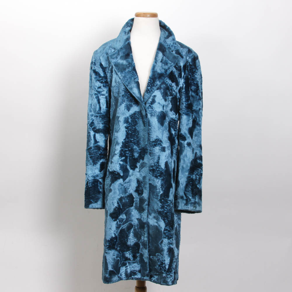 Blue Velvet Versace Overcoat