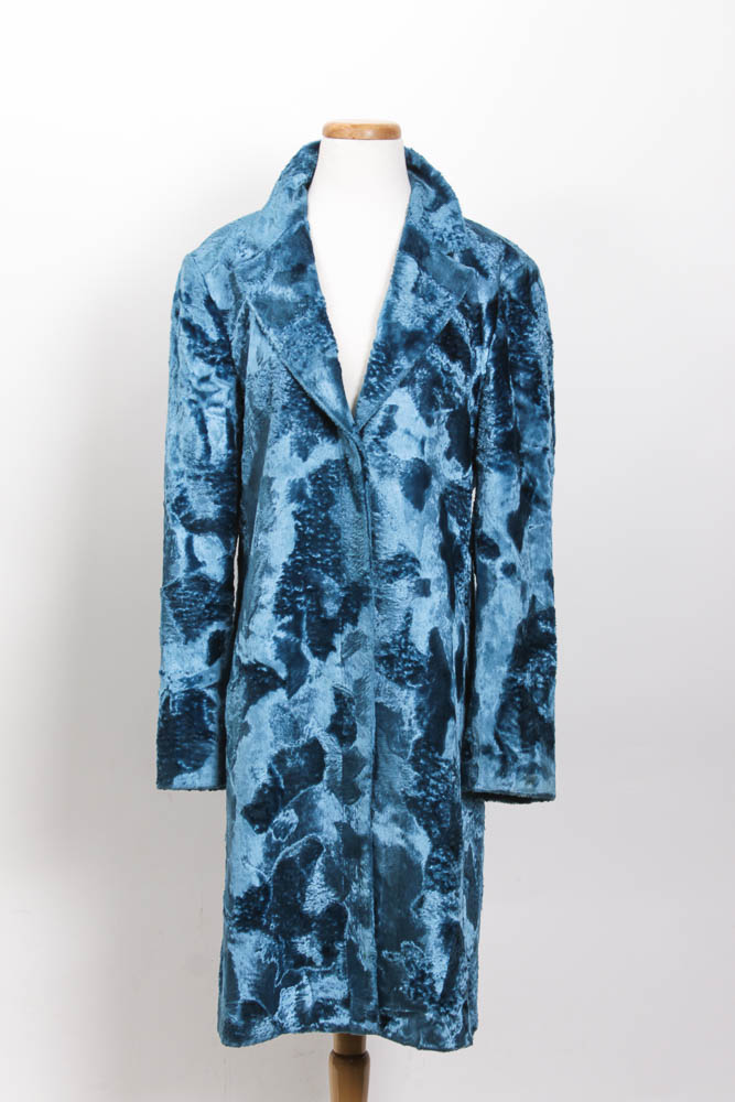 Blue Velvet Versace Overcoat