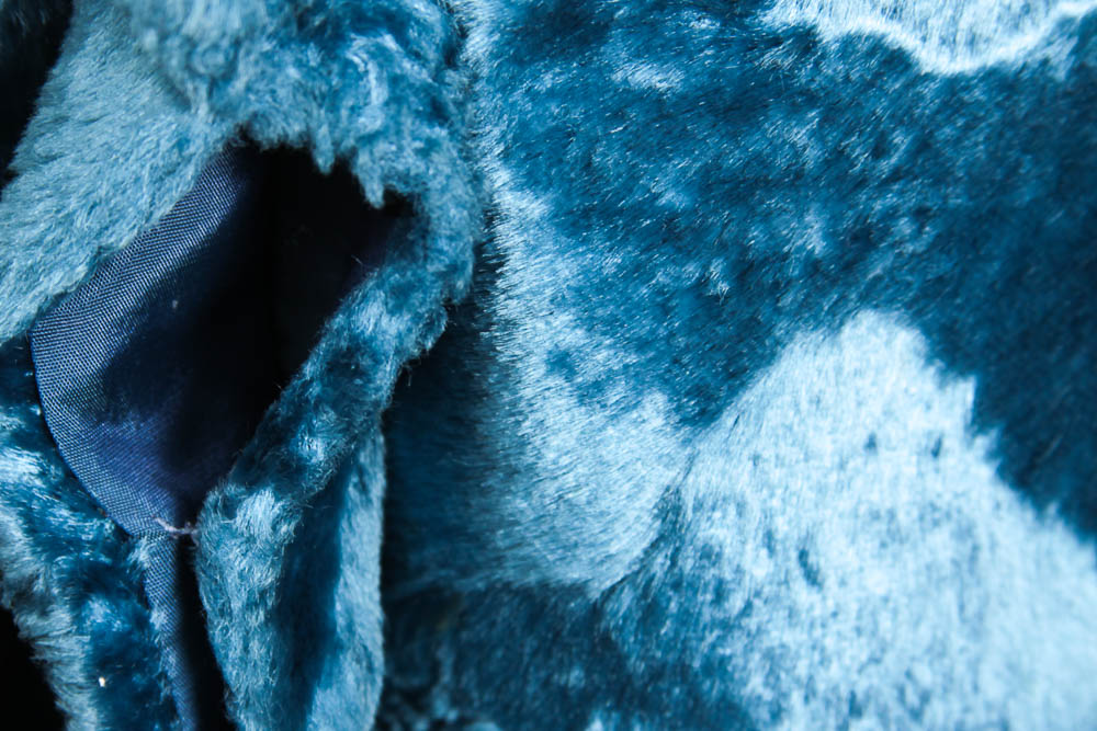 Blue Velvet Versace Overcoat