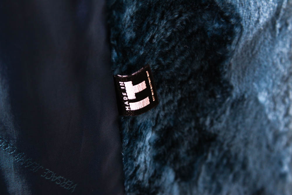 Blue Velvet Versace Overcoat