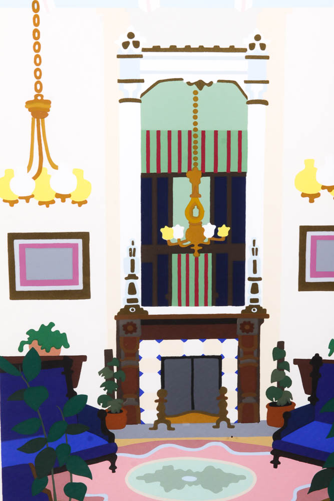 Melanie Brittain Limited Edition Serigraph "Hotel Jerome Lobby"