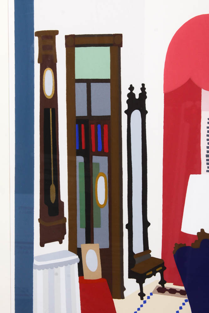 Melanie Brittain Limited Edition Serigraph "Hotel Jerome Lobby"