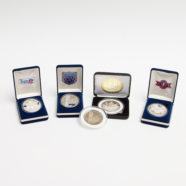 Silver Anniversary Super Bowl Commemorative Coins