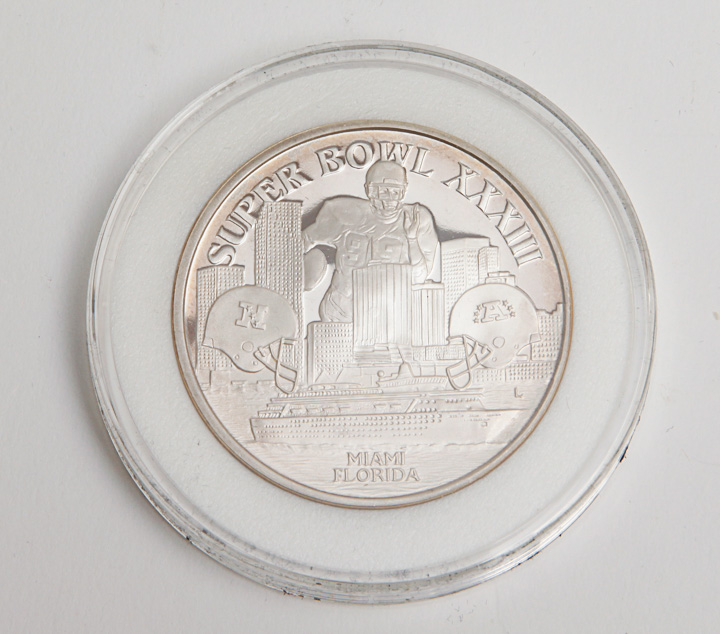 Silver Anniversary Super Bowl Commemorative Coins