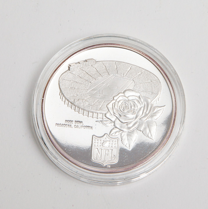 Silver Anniversary Super Bowl Commemorative Coins