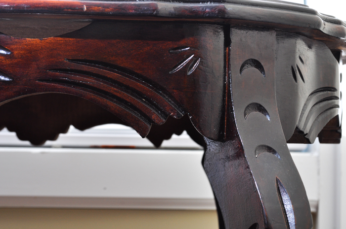 Oval Mahogany Side Table