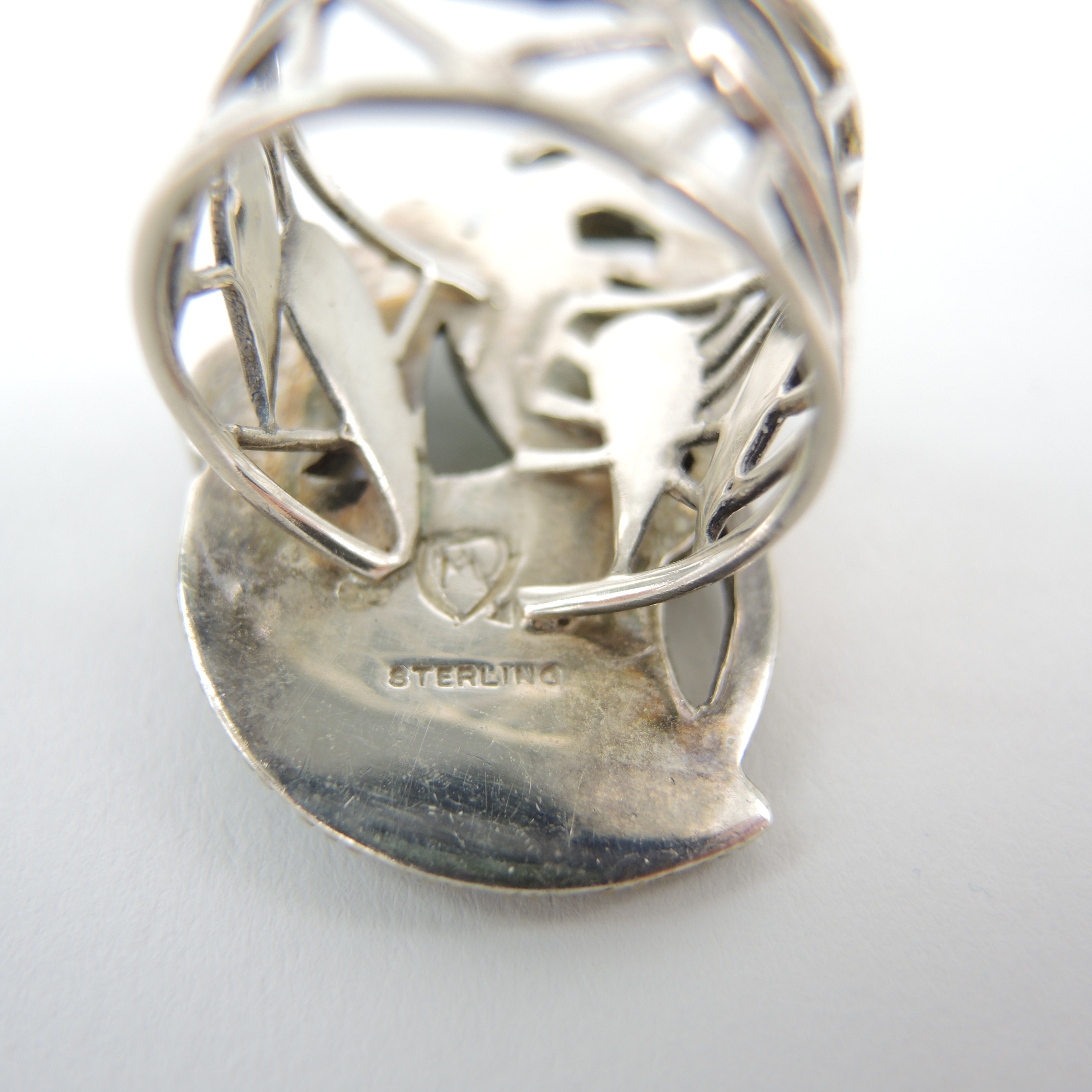 Mars and Valentine Sterling Peacock Bracelet and Rings