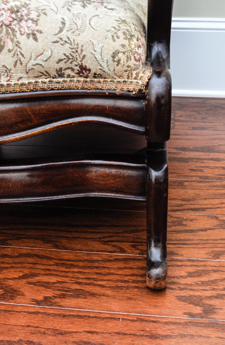 Vintage Mahogany Upholstered Rocking Chair