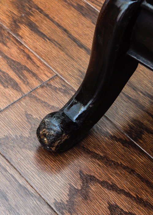 Vintage Mahogany Upholstered Rocking Chair