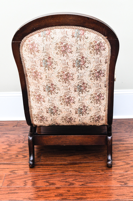 Vintage Mahogany Upholstered Rocking Chair