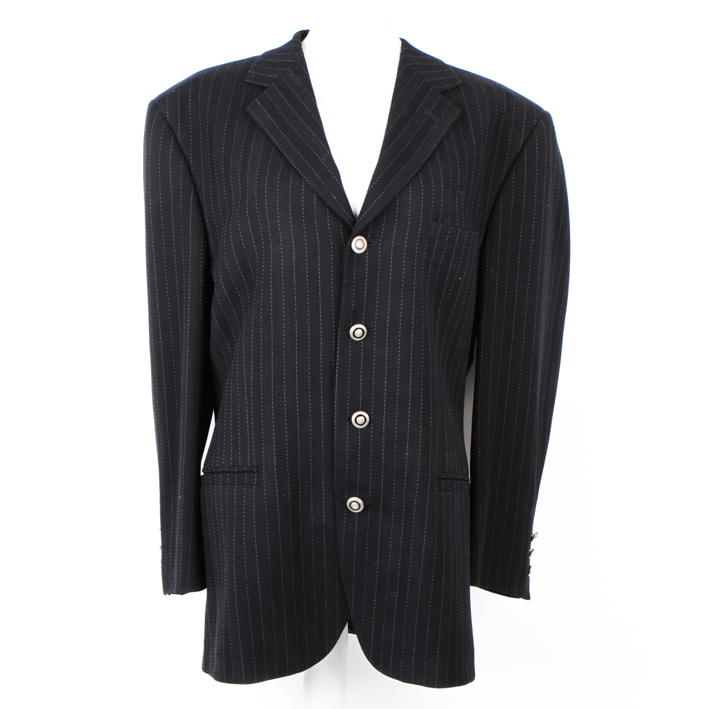 Men's Vintage Versace Oversized Striped Blazer