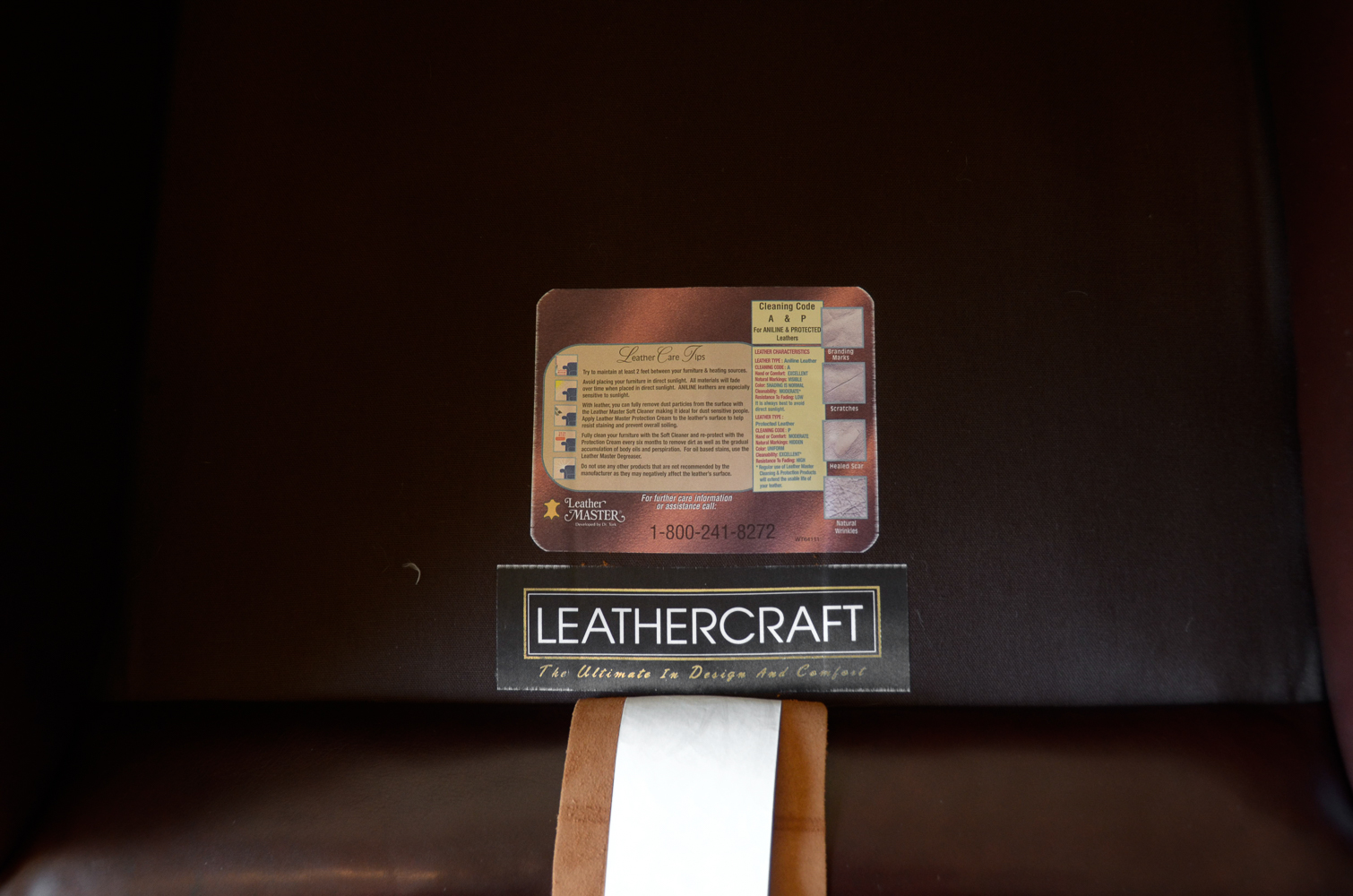 Contemporary Button-Tufted Leather Armchair by Leathercraft