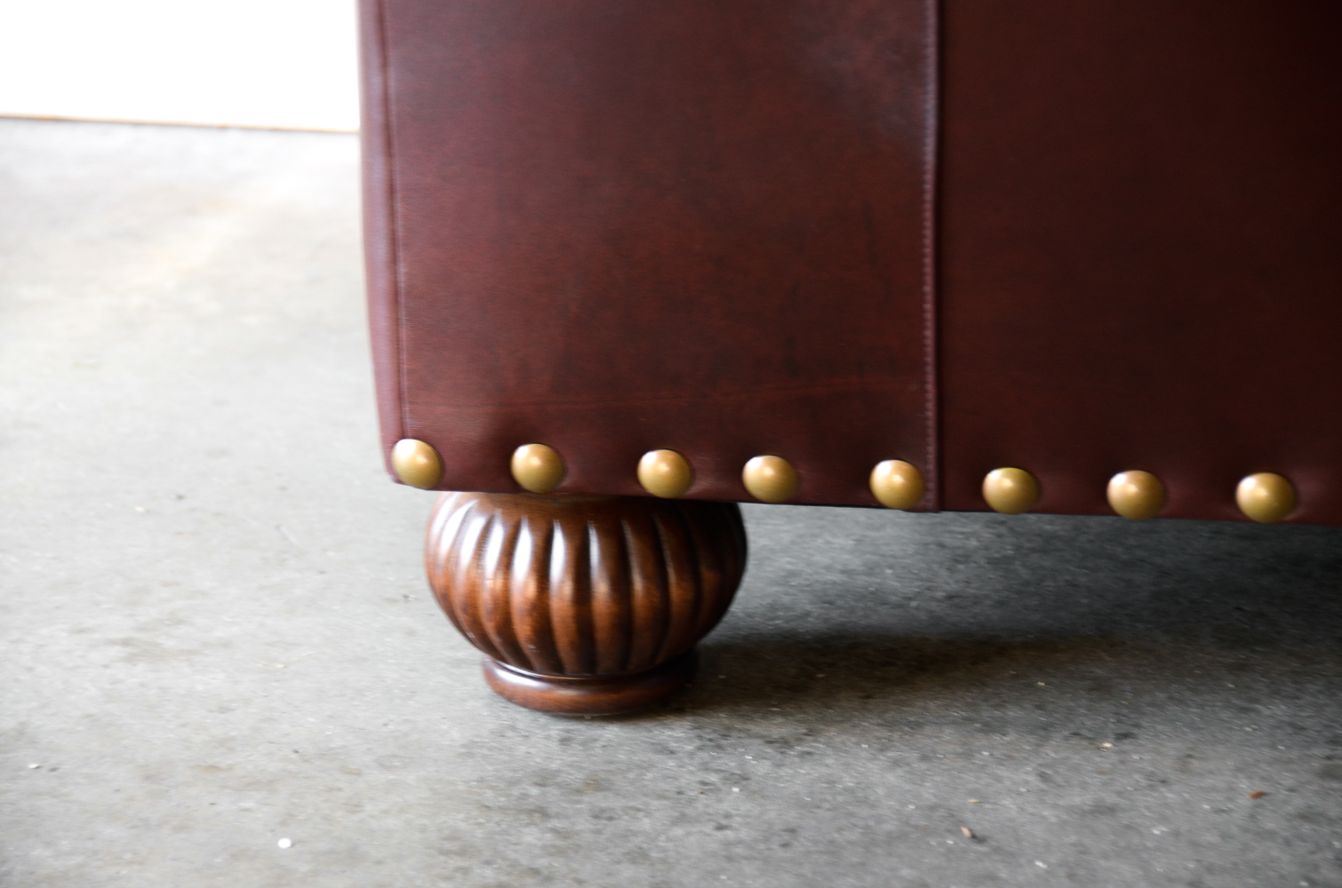 Contemporary Button-Tufted Leather Armchair by Leathercraft