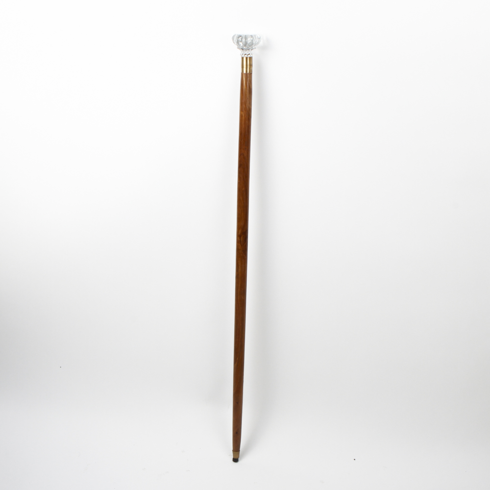 Vintage Crystal Handled Walking Cane