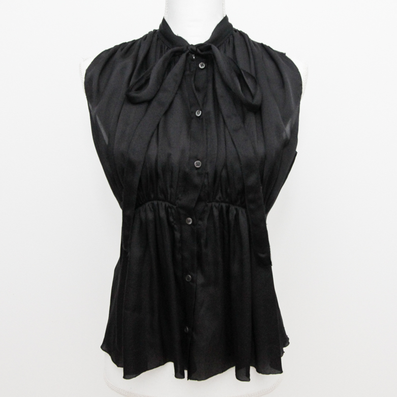 Women's Prada Black Silk Top