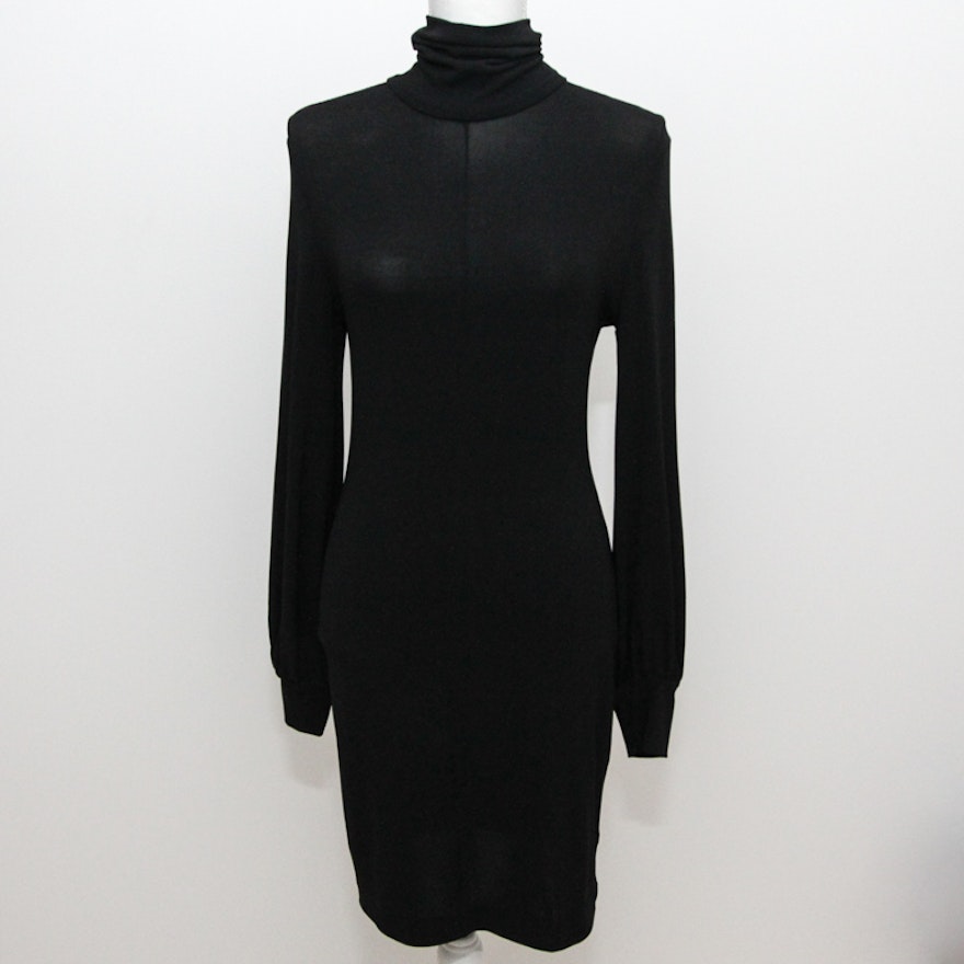 Balenciaga Black Turtleneck Dress
