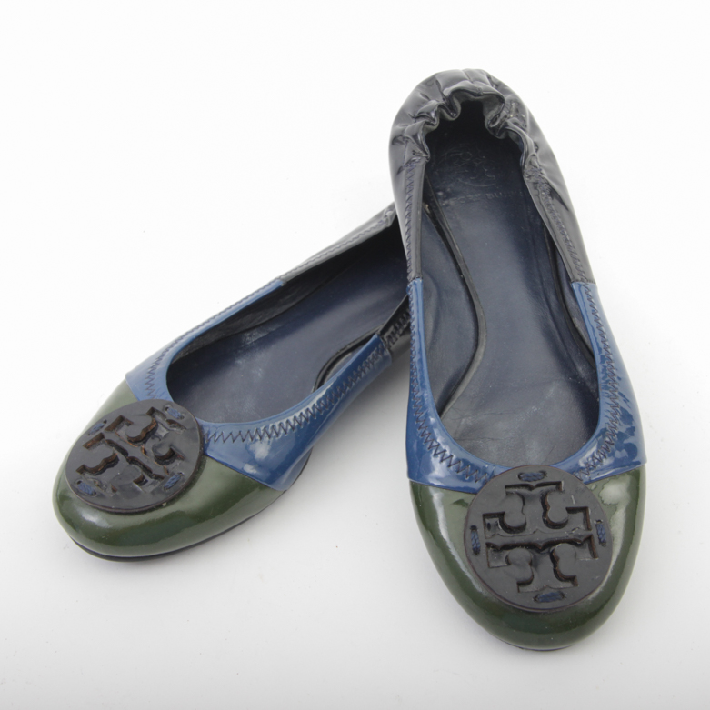 Tory Burch Two-Tone Patent Leather Flats