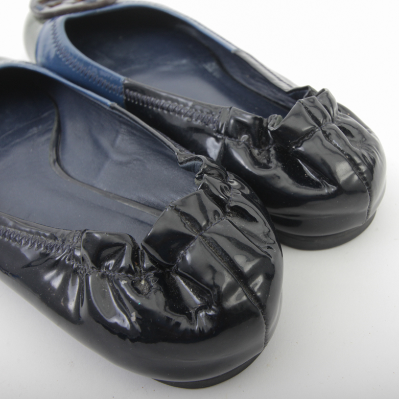 Tory Burch Two-Tone Patent Leather Flats