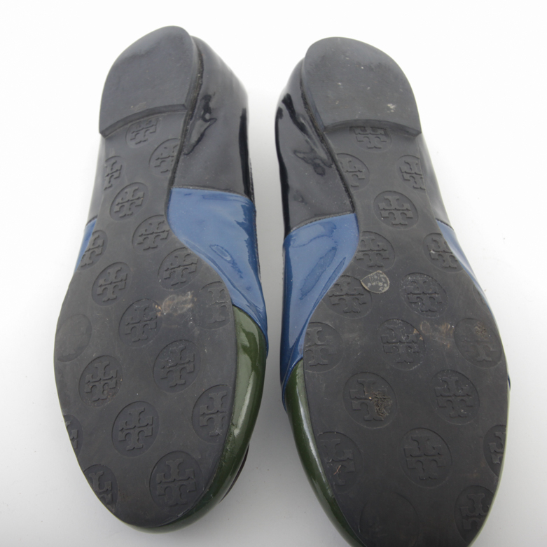 Tory Burch Two-Tone Patent Leather Flats