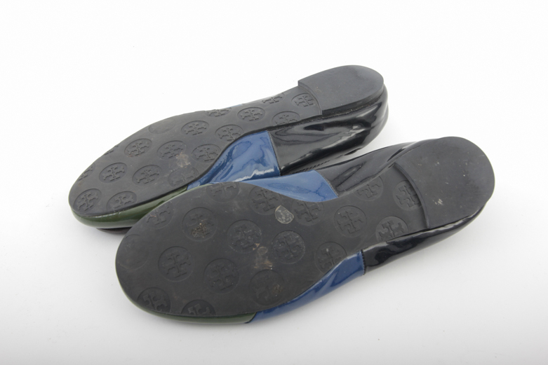 Tory Burch Two-Tone Patent Leather Flats